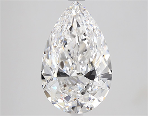 Picture of Natural Diamond 3.02 Carats, Pear with  Cut, D Color, FL Clarity and Certified by GIA