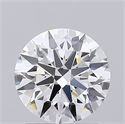 Lab Grown Diamond 1.27 Carats, Round with Ideal Cut, E Color, VVS1 Clarity and Certified by IGI