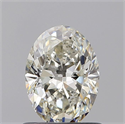 Natural Diamond 0.73 Carats, Oval with  Cut, J Color, SI1 Clarity and Certified by GIA