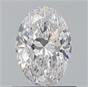 Natural Diamond 0.70 Carats, Oval with  Cut, E Color, VS2 Clarity and Certified by GIA