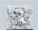 Natural Diamond 1.01 Carats, Princess with  Cut, G Color, VS1 Clarity and Certified by GIA