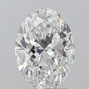 Picture of Natural Diamond 1.70 Carats, Oval with  Cut, D Color, IF Clarity and Certified by GIA