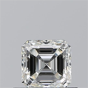 Picture of Natural Diamond 0.52 Carats, Asscher with  Cut, I Color, VVS1 Clarity and Certified by GIA