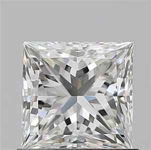 Picture of Natural Diamond 0.91 Carats, Princess with  Cut, J Color, VS1 Clarity and Certified by GIA