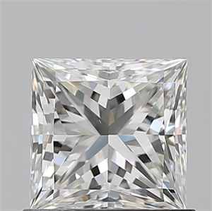 Picture of Natural Diamond 0.91 Carats, Princess with  Cut, J Color, VS1 Clarity and Certified by GIA
