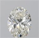 Natural Diamond 1.51 Carats, Oval with  Cut, J Color, SI1 Clarity and Certified by GIA