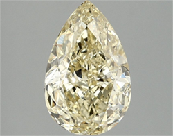 Picture of Lab Grown Diamond 2.01 Carats, Pear with  Cut, Fancy Intense Yellow Color, VVS2 Clarity and Certified by IGI