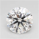 Lab Grown Diamond 1.03 Carats, Round with Ideal Cut, D Color, VVS2 Clarity and Certified by IGI