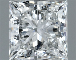 Picture of Natural Diamond 0.50 Carats, Princess with  Cut, G Color, VVS2 Clarity and Certified by GIA