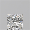 Natural Diamond 0.62 Carats, Princess with  Cut, H Color, VVS1 Clarity and Certified by GIA