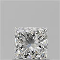 Natural Diamond 0.70 Carats, Princess with  Cut, H Color, VVS1 Clarity and Certified by GIA