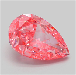 Picture of Lab Grown Diamond 5.36 Carats, Pear with  Cut, Fancy Vivid Pink Color, VS1 Clarity and Certified by IGI