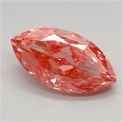 Picture of Lab Grown Diamond 1.54 Carats, Marquise with  Cut, Fancy Vivid Pink Color, VS1 Clarity and Certified by IGI