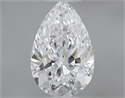 Natural Diamond 0.50 Carats, Pear with  Cut, D Color, VS2 Clarity and Certified by GIA