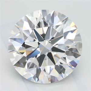 Picture of Lab Grown Diamond 3.46 Carats, Round with Ideal Cut, D Color, IF Clarity and Certified by IGI
