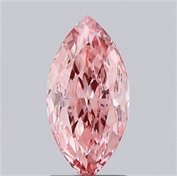 Picture of Lab Grown Diamond 1.53 Carats, Marquise with  Cut, Fancy Vivid Pink Color, VVS2 Clarity and Certified by IGI