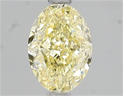 Picture of Lab Grown Diamond 1.51 Carats, Oval with  Cut, Fancy Intense Yellow Color, VS1 Clarity and Certified by IGI