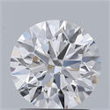 Lab Grown Diamond 1.24 Carats, Round with Ideal Cut, D Color, VS1 Clarity and Certified by IGI