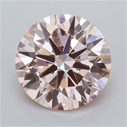 Picture of Lab Grown Diamond 1.77 Carats, Round with Ideal Cut, Fancy Pink Color, VVS2 Clarity and Certified by IGI