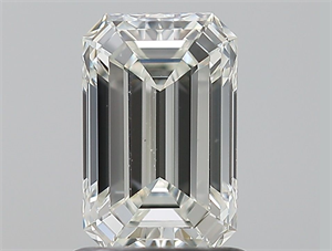 Foto Diamante Natural 1.24 quilates, Esmeralda , Color H, claridad VS1 y certificado HRD de