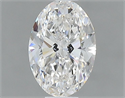 Natural Diamond 0.50 Carats, Oval with  Cut, F Color, VVS2 Clarity and Certified by GIA