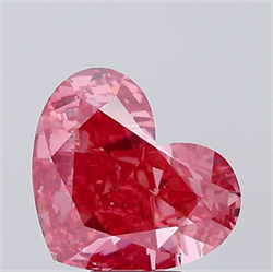 Picture of Lab Grown Diamond 6.97 Carats, Heart with  Cut, Fancy Vivid Pink Color, VS1 Clarity and Certified by IGI