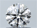 Natural Diamond 0.70 Carats, Round with Excellent Cut, H Color, SI2 Clarity and Certified by GIA
