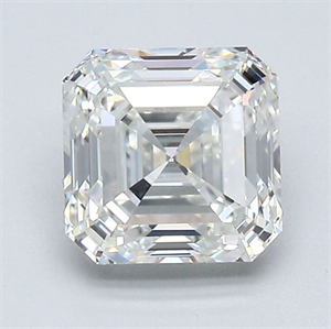 Picture of Natural Diamond 1.71 Carats, Asscher with  Cut, G Color, VS2 Clarity and Certified by GIA