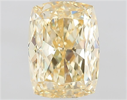 Picture of Lab Grown Diamond 1.58 Carats, CUSHION MODIFIED with  Cut, Fancy Intense Yellow Color, VVS2 Clarity and Certified by IGI