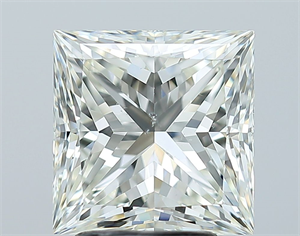 Picture of Natural Diamond 3.28 Carats, Princess with  Cut, J Color, SI1 Clarity and Certified by GIA