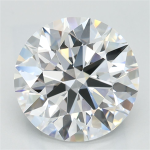 Picture of Lab Grown Diamond 3.31 Carats, Round with Excellent Cut, D Color, IF Clarity and Certified by GIA