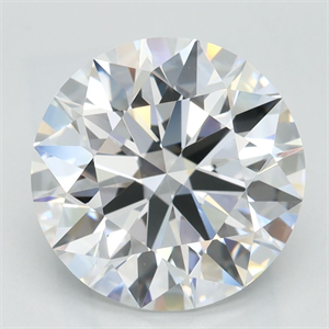 Picture of Lab Grown Diamond 3.31 Carats, Round with Excellent Cut, D Color, IF Clarity and Certified by GIA