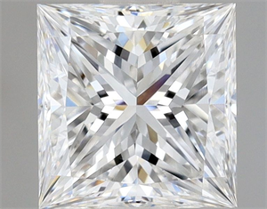Picture of Natural Diamond 0.70 Carats, Princess with  Cut, E Color, VS1 Clarity and Certified by GIA
