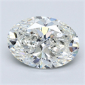 Natural Diamond 2.71 Carats, Oval with  Cut, I Color, SI2 Clarity and Certified by GIA