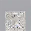 Natural Diamond 0.46 Carats, Princess with  Cut, F Color, SI2 Clarity and Certified by IGI