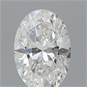 Natural Diamond 0.51 Carats, Oval with  Cut, F Color, SI1 Clarity and Certified by GIA
