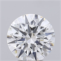 Lab Grown Diamond 3.21 Carats, Round with Ideal Cut, E Color, VVS2 Clarity and Certified by IGI