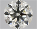 Natural Diamond 0.83 Carats, Round with Excellent Cut, K Color, SI2 Clarity and Certified by GIA