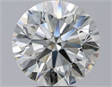 Natural Diamond 5.01 Carats, Round with Excellent Cut, J Color, SI1 Clarity and Certified by GIA