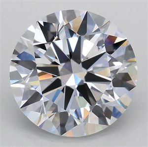 Picture of Lab Grown Diamond 2.00 Carats, Round with Ideal Cut, D Color, VVS2 Clarity and Certified by IGI