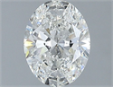 Natural Diamond 0.92 Carats, Oval with  Cut, H Color, SI2 Clarity and Certified by GIA