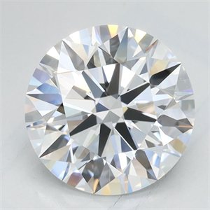 Picture of Lab Grown Diamond 2.01 Carats, Round with Excellent Cut, D Color, IF Clarity and Certified by GIA