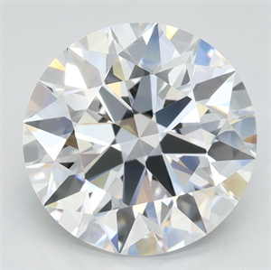 Picture of Lab Grown Diamond 3.01 Carats, Round with Ideal Cut, D Color, IF Clarity and Certified by IGI