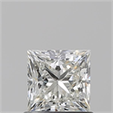 Natural Diamond 0.91 Carats, Princess with  Cut, J Color, VVS2 Clarity and Certified by GIA