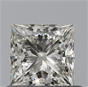 Natural Diamond 0.57 Carats, Princess with  Cut, K Color, VVS1 Clarity and Certified by GIA