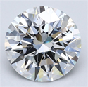 Natural Diamond 3.67 Carats, Round with Excellent Cut, E Color, SI1 Clarity and Certified by GIA