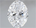 Natural Diamond 0.66 Carats, Oval with  Cut, D Color, VS2 Clarity and Certified by GIA