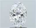 Natural Diamond 1.21 Carats, Oval with  Cut, D Color, SI2 Clarity and Certified by GIA