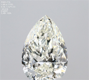 Picture of Natural Diamond 1.00 Carats, Pear with  Cut, J Color, VS1 Clarity and Certified by GIA