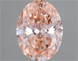 Picture of Lab Grown Diamond 2.79 Carats, Oval with  Cut, Fancy Vivid Pink Color, VVS2 Clarity and Certified by IGI